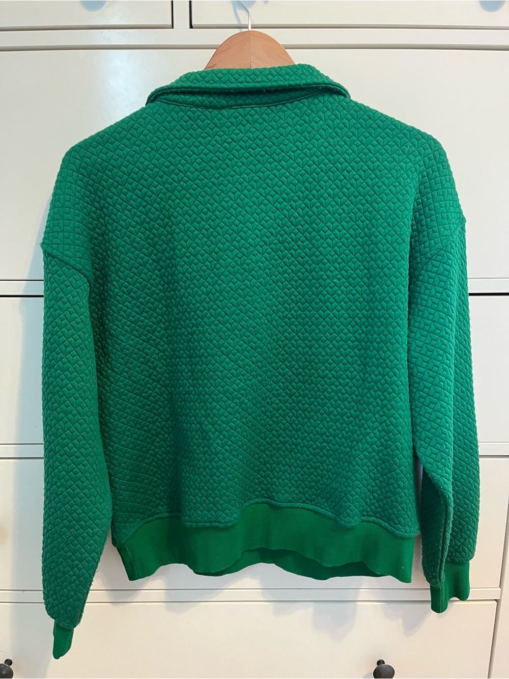 Green SSYS Quilted Snap Pullover - Picture 4 of 4